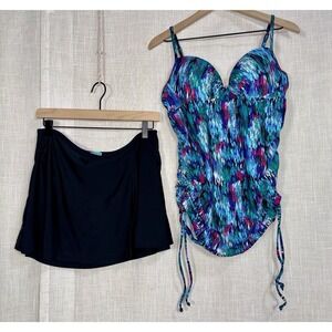 SPANX Love Your ASSETS by Sara Blakely Women's Tankini Skirt Swimsuit Swim Sz XL